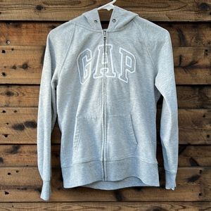 A grey gap zip up hoodie